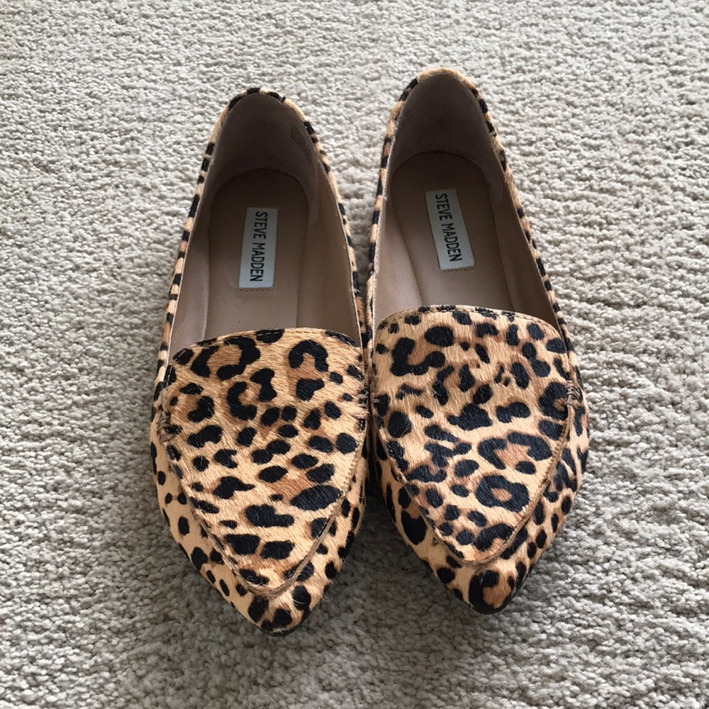 Steve Madden Leopard Flats - Like new